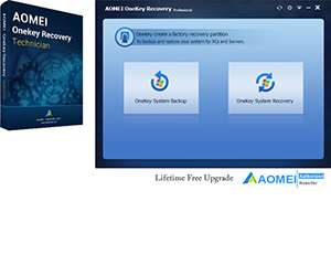 AOMEI OneKey Recovery Technician, Lifetime Free Upgrade