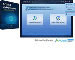 AOMEI OneKey Recovery Customization, Lifetime Free Upgrade