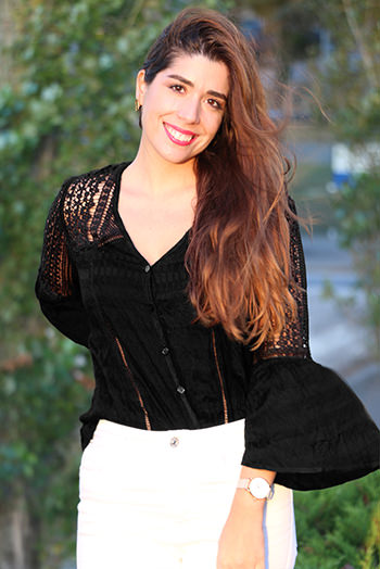 Black The Du Jour Crochet Blouse