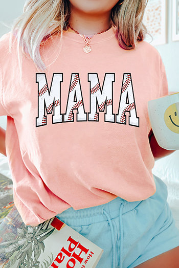 Pink Rugby MAMA Graphic Cuffed T Shirt