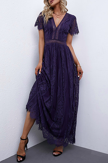 Blue Blue Fill Your Heart Lace Maxi Dress