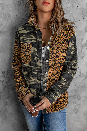 Leopard Camouflage Patchwork Jacket