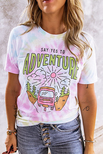 SAY YES TO ADVENTURE Tie Dye Print Tee