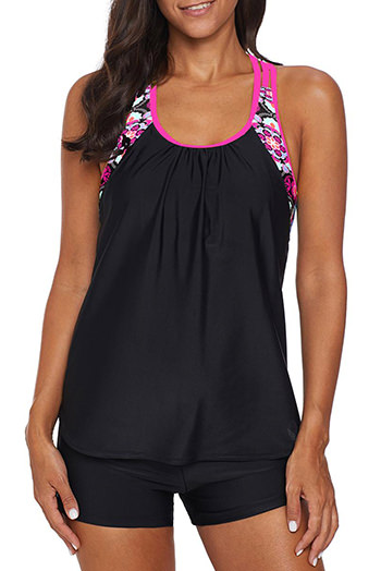 Print Insert Racerback Tankini Set