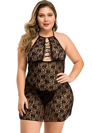 Plus Size Fiercely Floral Babydoll Set