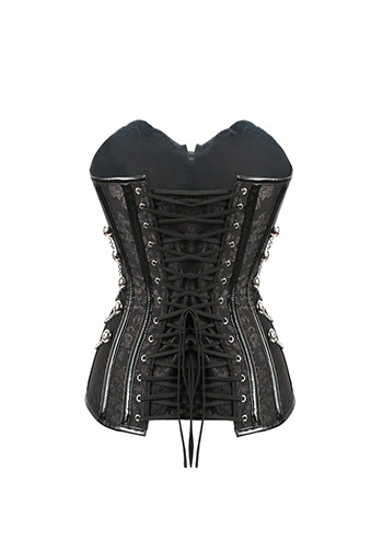 Brocade Steampunk Gothic Punk Steel Boned Corset