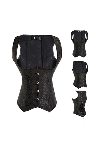 Black Jacquard Tapestry Underbust Corset