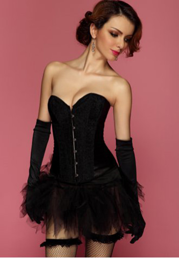 Black Sequin Burlesque Corset