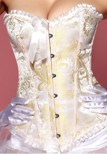 Burlesque Bows Strapless Corset