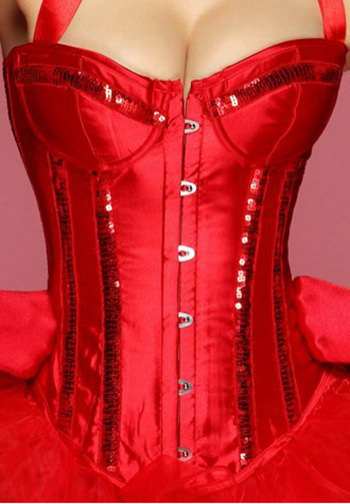 Showgirl Burlesque Halter Corset