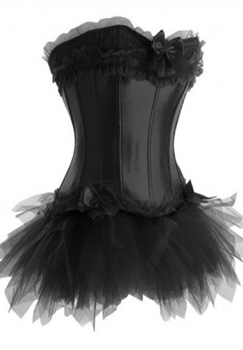 One Set-Corset Bustier with Lacy Tutu Skirt