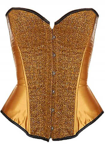 Bronze Sequin Burlesque Corset