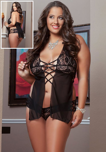 Black Plus Size Chemise