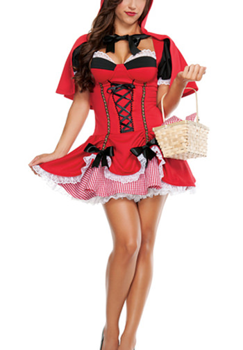 Red French Maid Dress Halloween Costume