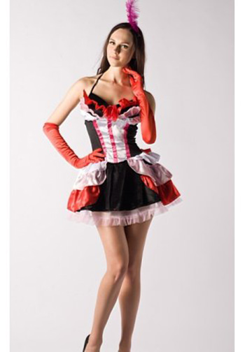 Lovely Sling Red Ruffle Costume