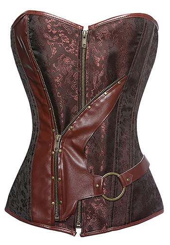 Streampunk Faux Leather Corset