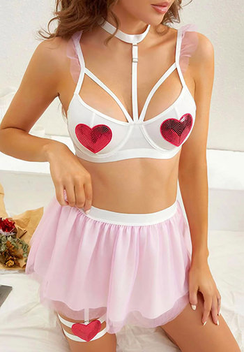 Love Affair Gartered Bra Set