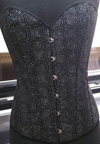 Polka Dot Corset Deep V Front