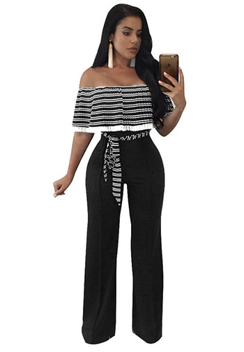 Ruffle Top Strapless Jumpsuit