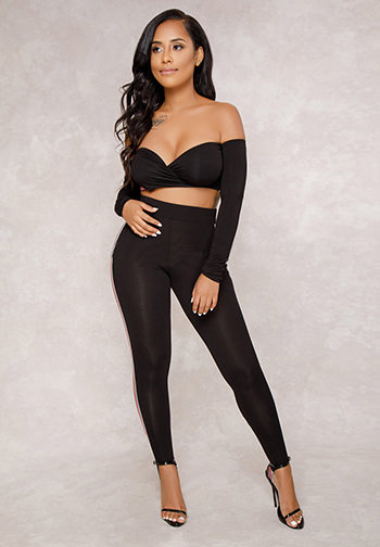 Sexy Off The Shoulder Two Pieces Set