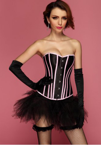 Overbust Corset with Stunning Contrasting Lines