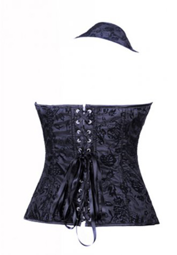 Black Floral Sparkle Corset