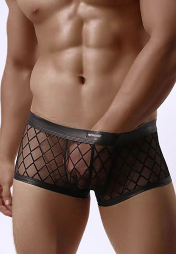 Mens Don't Say A Peep Black Hipster Panty