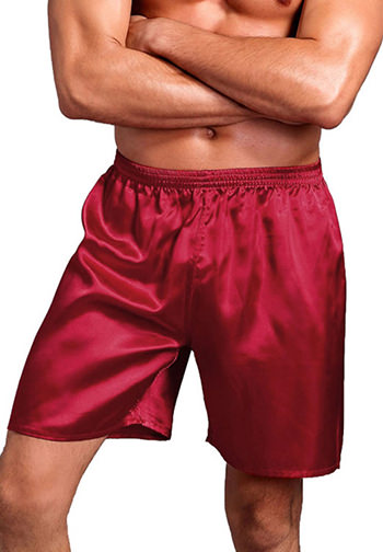 Plus Size Mens Silk Satin Boxers Shorts Underwear Sleep Pajama