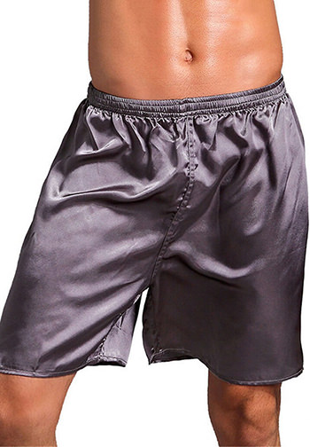 Mens Silk Satin Boxers Shorts Underwear Sleep Pajama Lounge Shorts