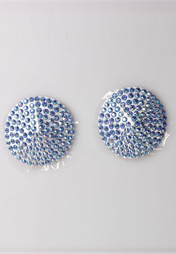 Blue Color Sequin Lingerie Breast Bra Stickers Nipple Covers