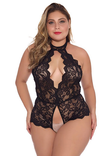 Plus Size Elicia Choke Me Teddy