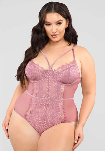 Plus Size Suzette Lace Teddy