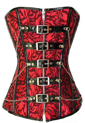 Buckle-Up Floral Print Corset