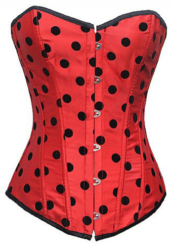 Pin-Up Ladybug Burlesque Corset