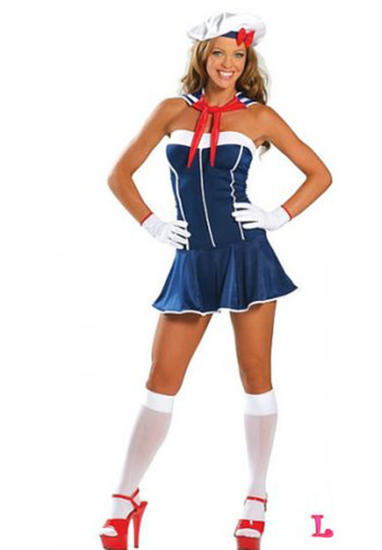 Sailor Costume Strapless Dress