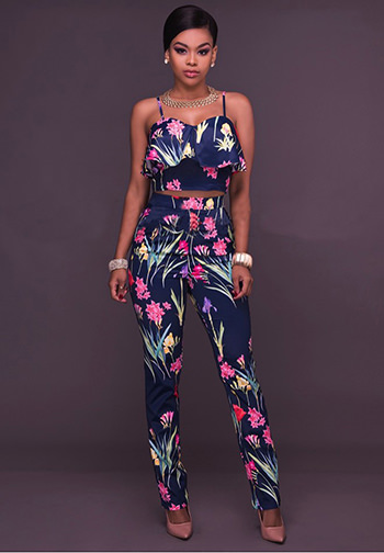 Floral Print Two Piece Set