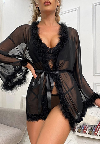 Provocative Marabou Robe