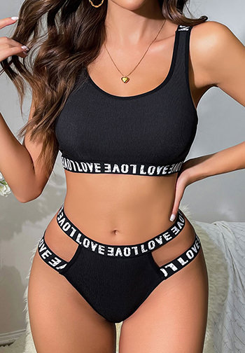 Fashion Love Bralette And Panty Set