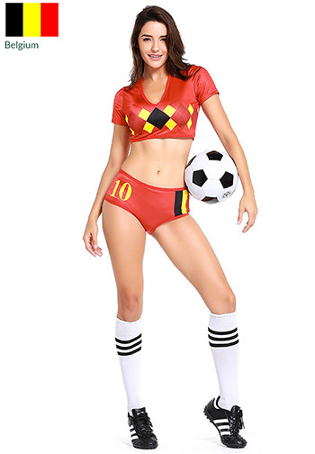 Sexy Belgium World Cup Cheerleader Costume