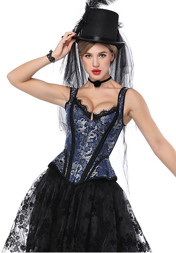 Overbust Vintage Corset With Shoulder Straps