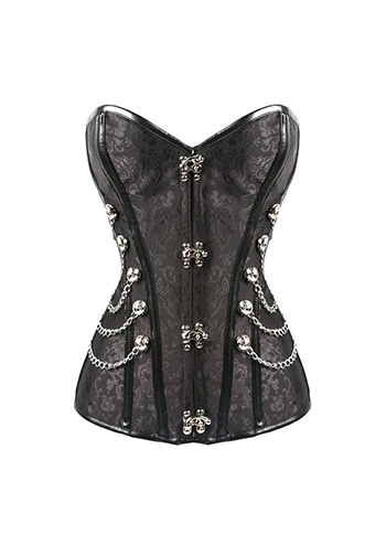 Brocade Steampunk Gothic Punk Steel Boned Corset