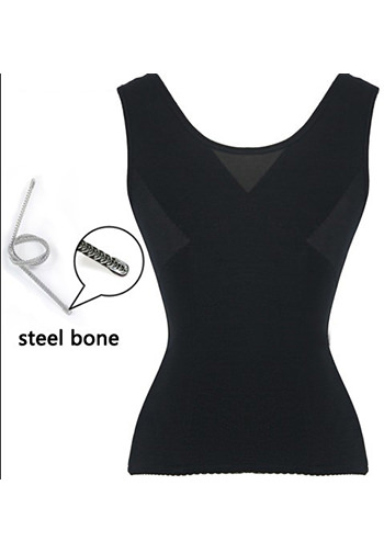 Cross Panel Push up Waist Training Steel Boned Corset