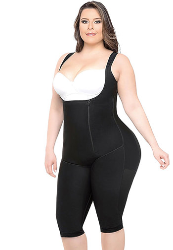 Zipper Waist Control Bodysuits