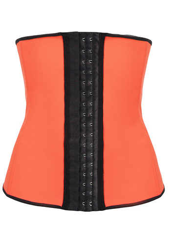 Orange Latex Workout Underbust Corset