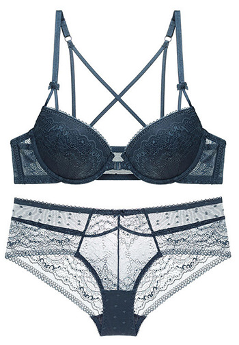 Front Closure Lace Racerback Bra Set