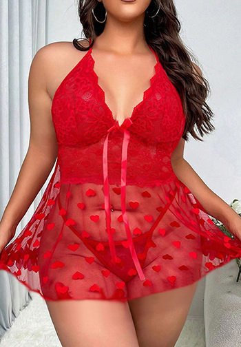 Sweet Romance Mesh Babydoll