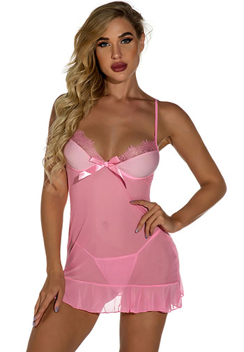 Mesh Around Babydoll Set