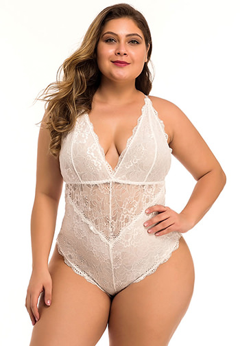 Plus Size Main Attraction Lace Teddy