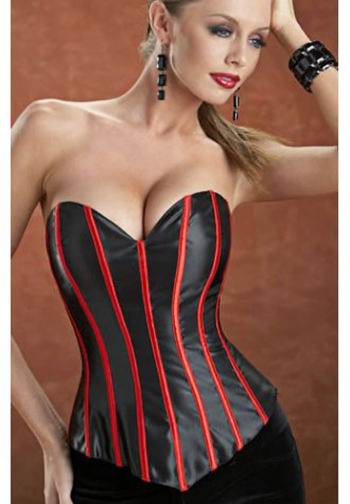 Satin Lace Up Bustier Corset