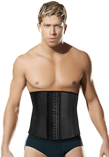 Men's Steel Boned Underbust Latex Corset